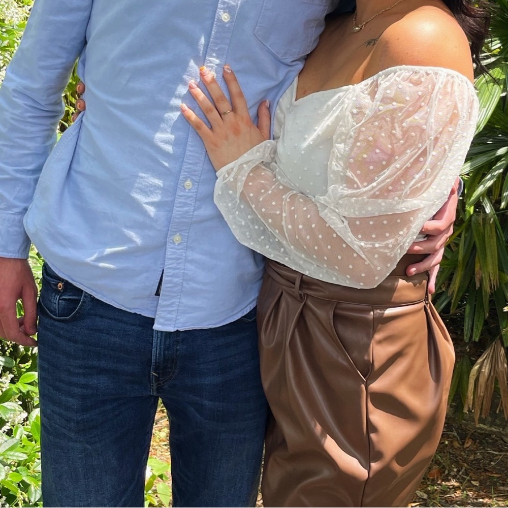 White Blouse See Through Arms
